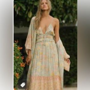 Spell & The Gypsy Butterfly Soiree Dress Botanical Medium NWT